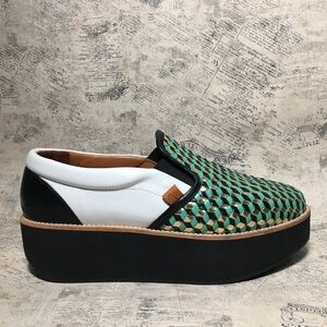 Flamingos coconut metallic platform sneakers